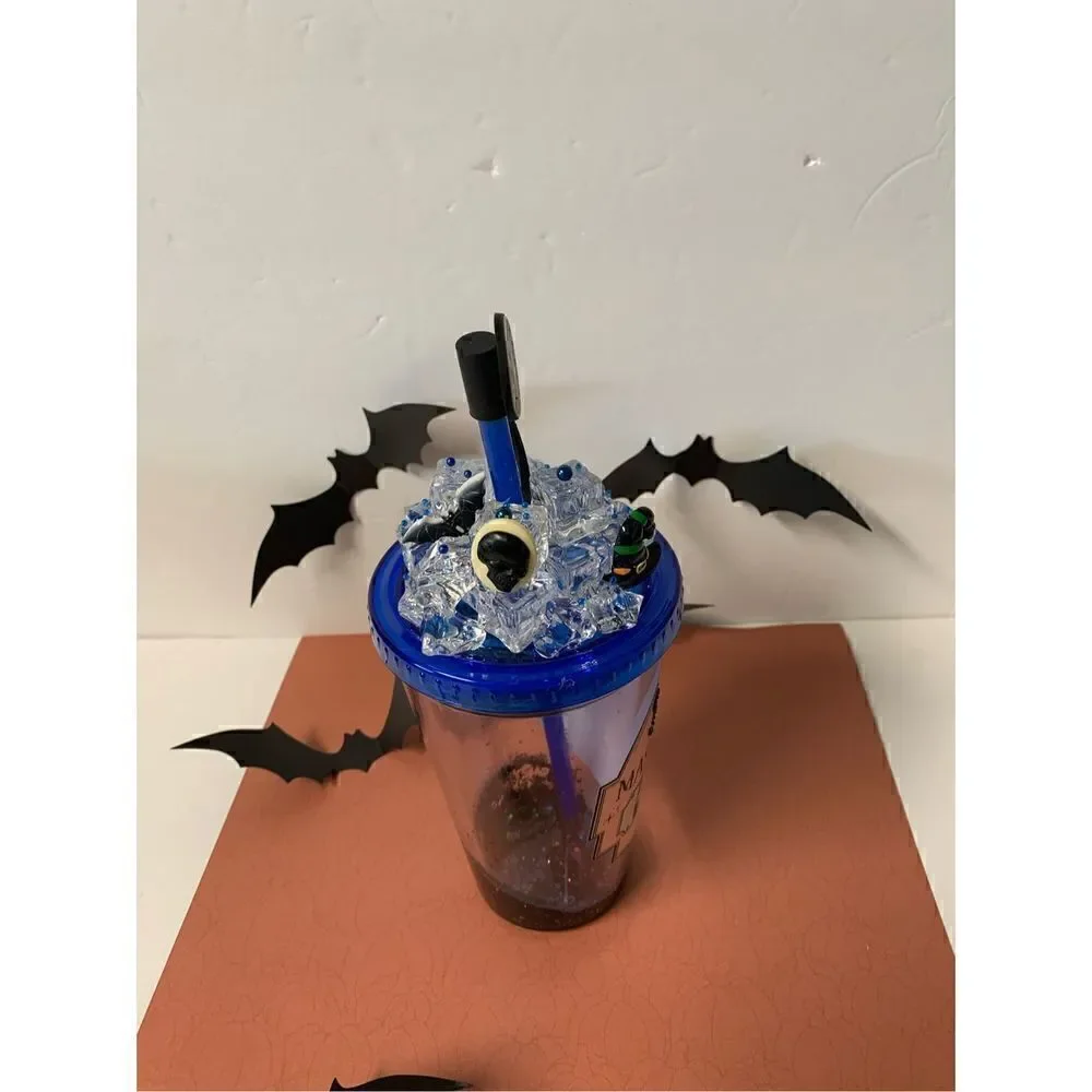 Handmade Snow Globe Halloween/Salem Tumbler